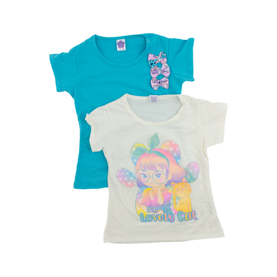 BLUSA NIÑA X 2 MANGA