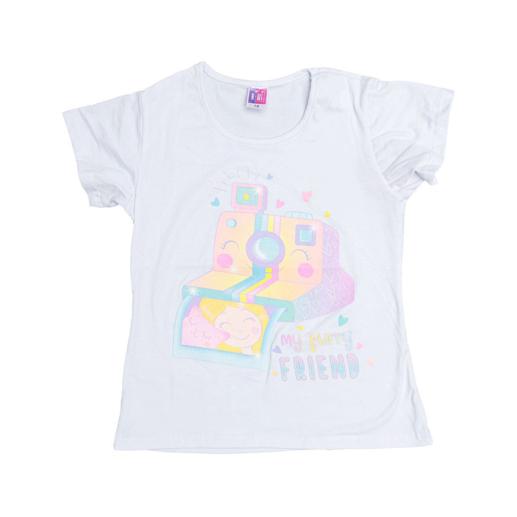 Blusa junior manga con estampado