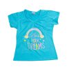 Blusa junior cuello V con estampado