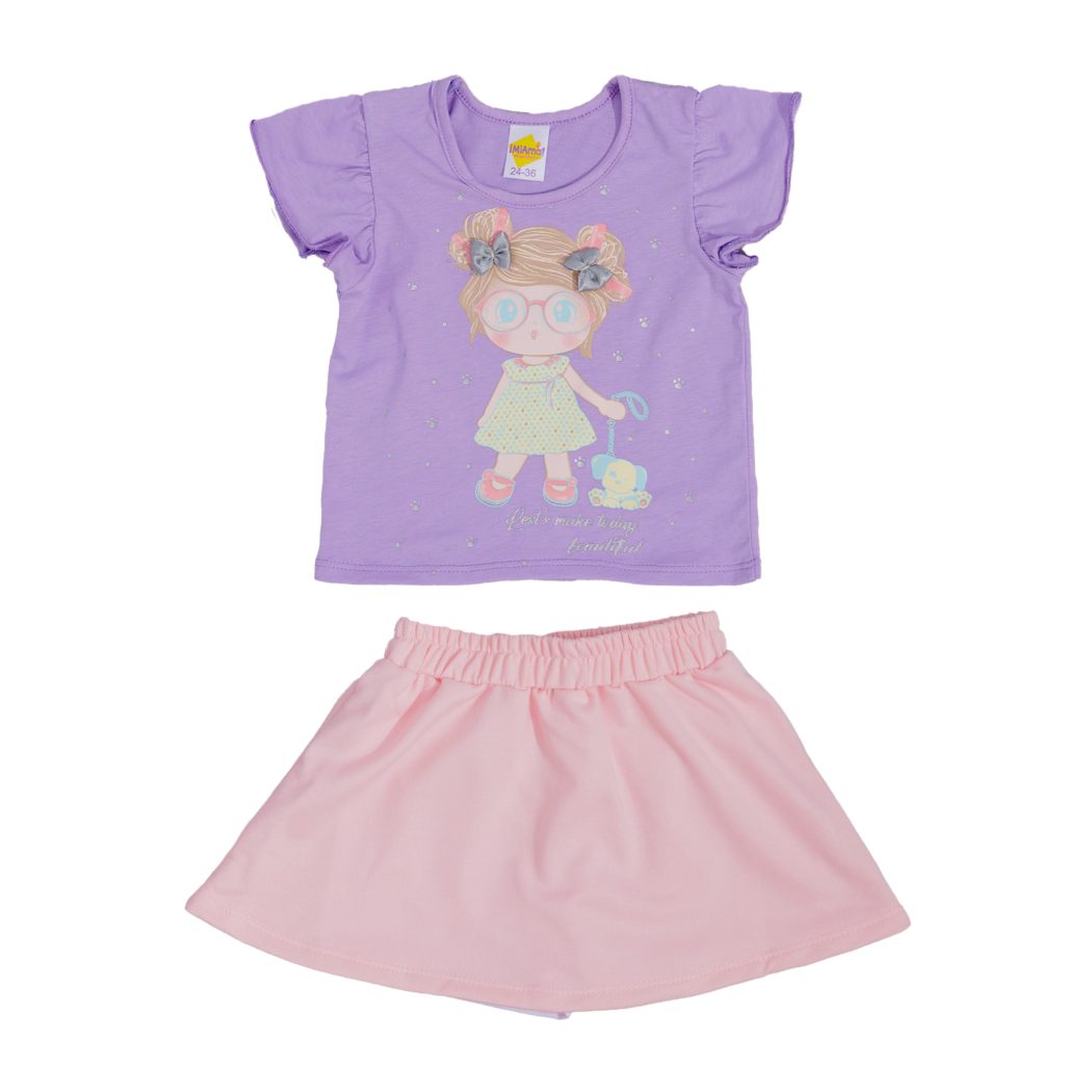 CONJUNTO BEBE NIÑA FALDA