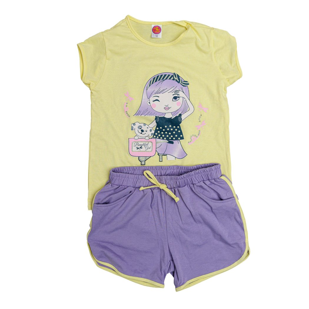CONJUNTO NIÑA CON SHORT