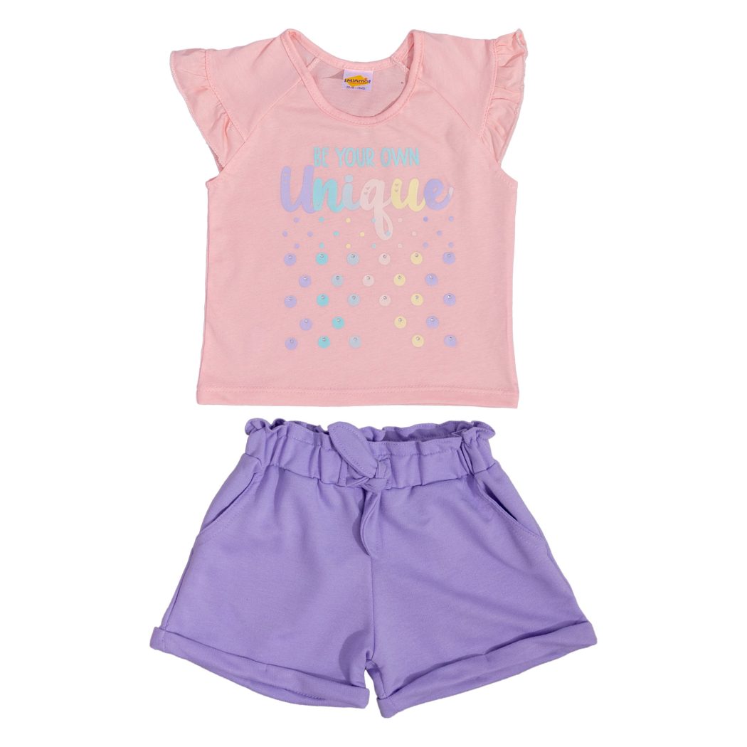 CONJUNTO BEBE NIÑA SHORT