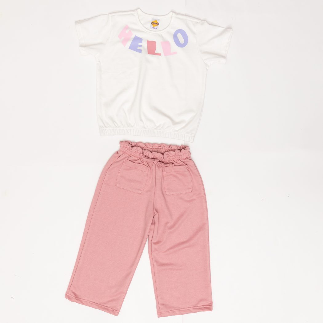 CONJUNTO BB NIÑA CON SHORT BURDA