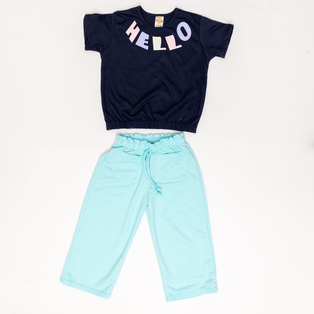CONJUNTO BB NIÑA CON SHORT BURDA