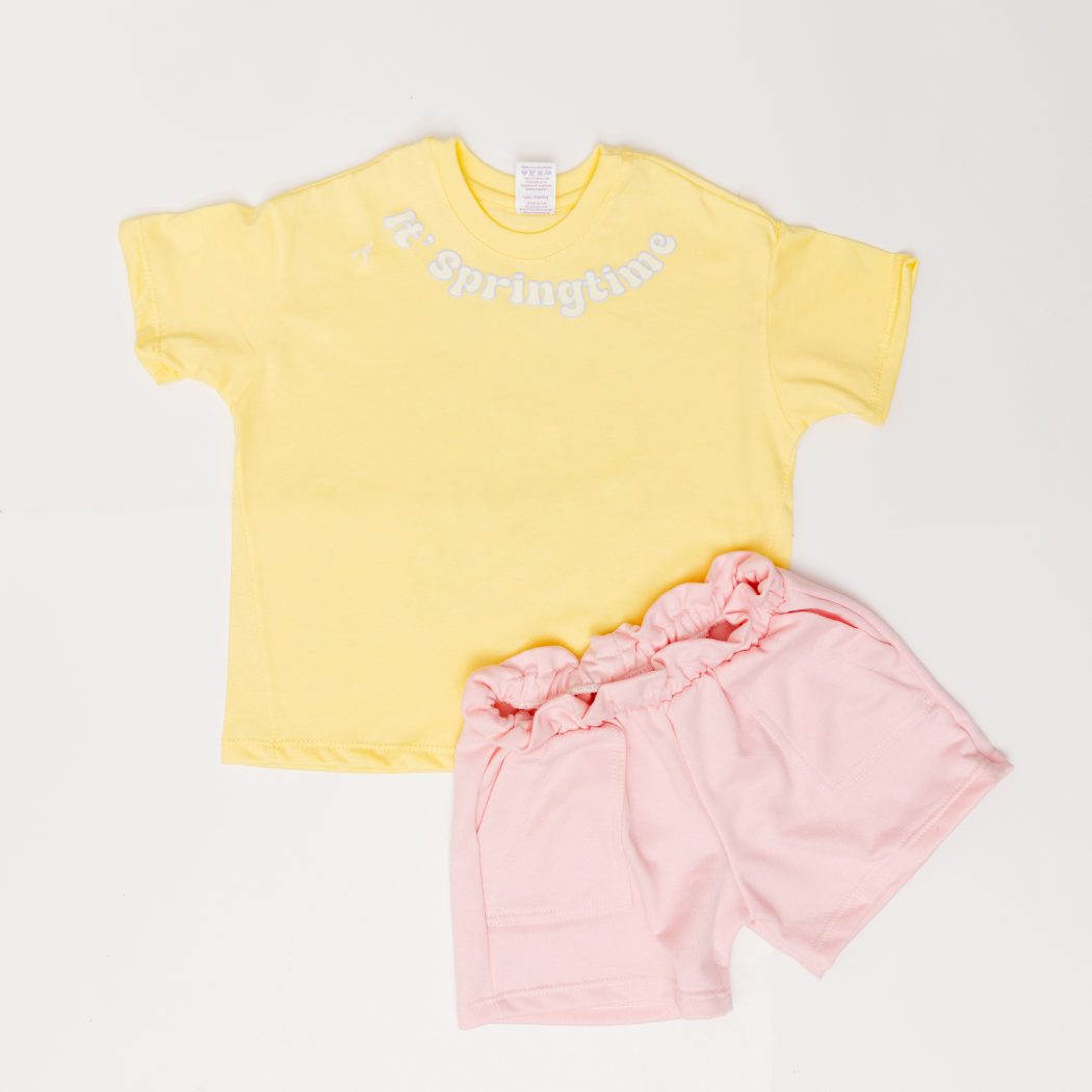 CONJUNTO BB NIÑA CON SHORT BURDA