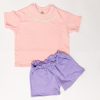 CONJUNTO BB NIÑA CON SHORT BURDA