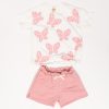 CONJUNTO BB NIÑA CON SHORT BURDA