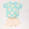 CONJUNTO BB NIÑA CON SHORT BURDA