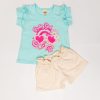 CONJUNTO BEBE NIÑA SHORT BURDA