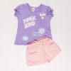 CONJUNTO BEBE NIÑA SHORT BURDA
