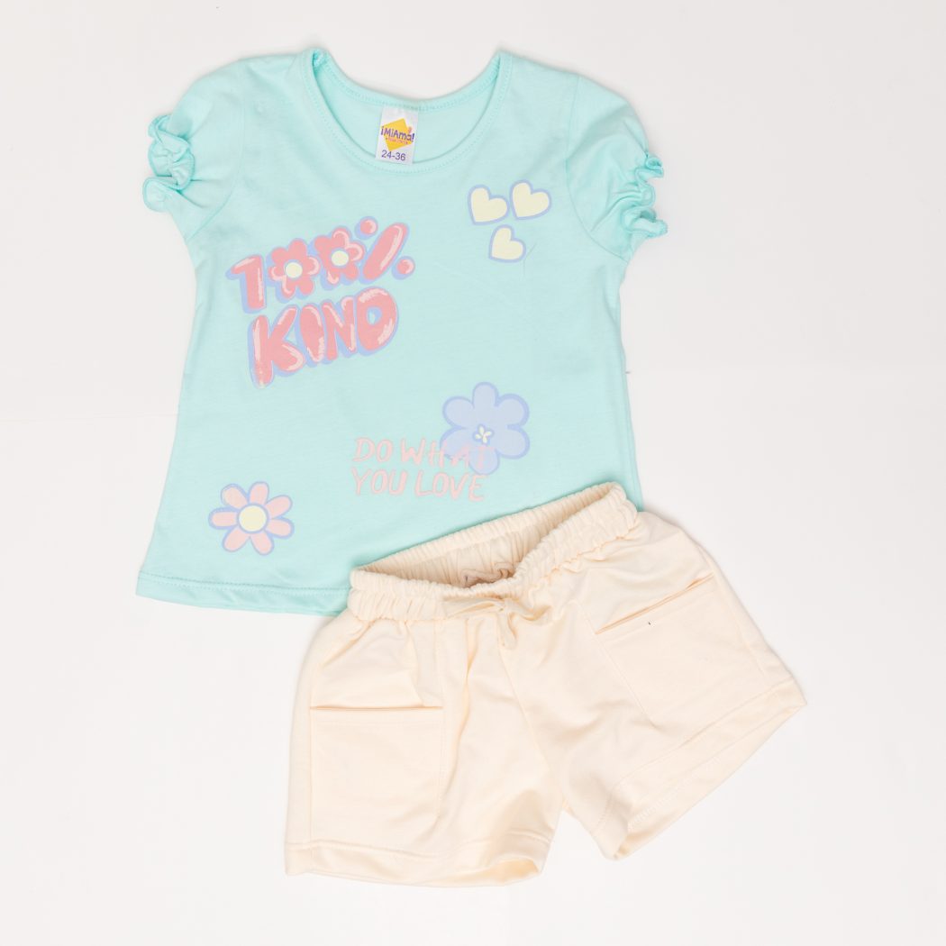 CONJUNTO BEBE NIÑA SHORT BURDA