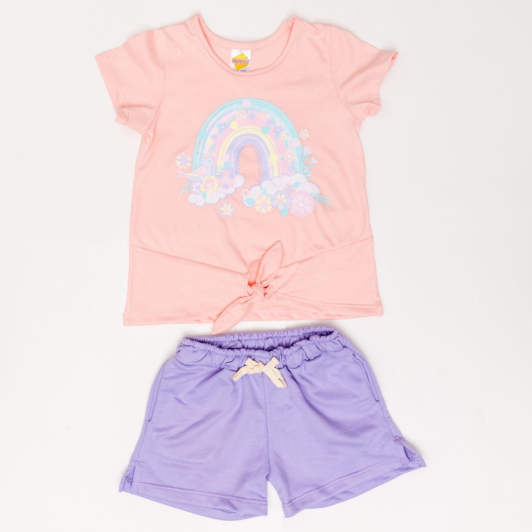 CONJUNTO BEBE NIÑA SHORT BURDA