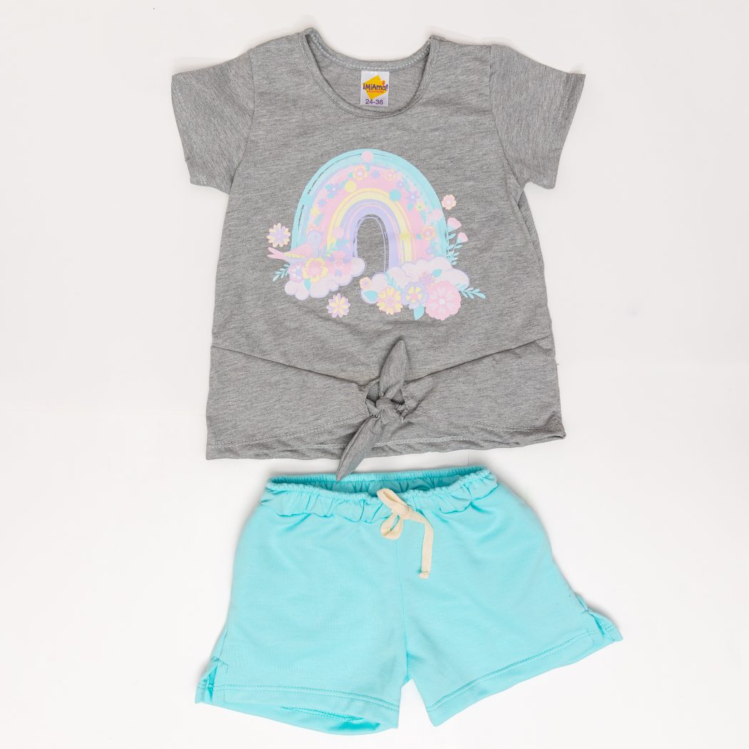 CONJUNTO BEBE NIÑA SHORT BURDA