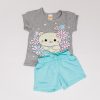 CONJUNTO BEBE NIÑA SHORT BURDA