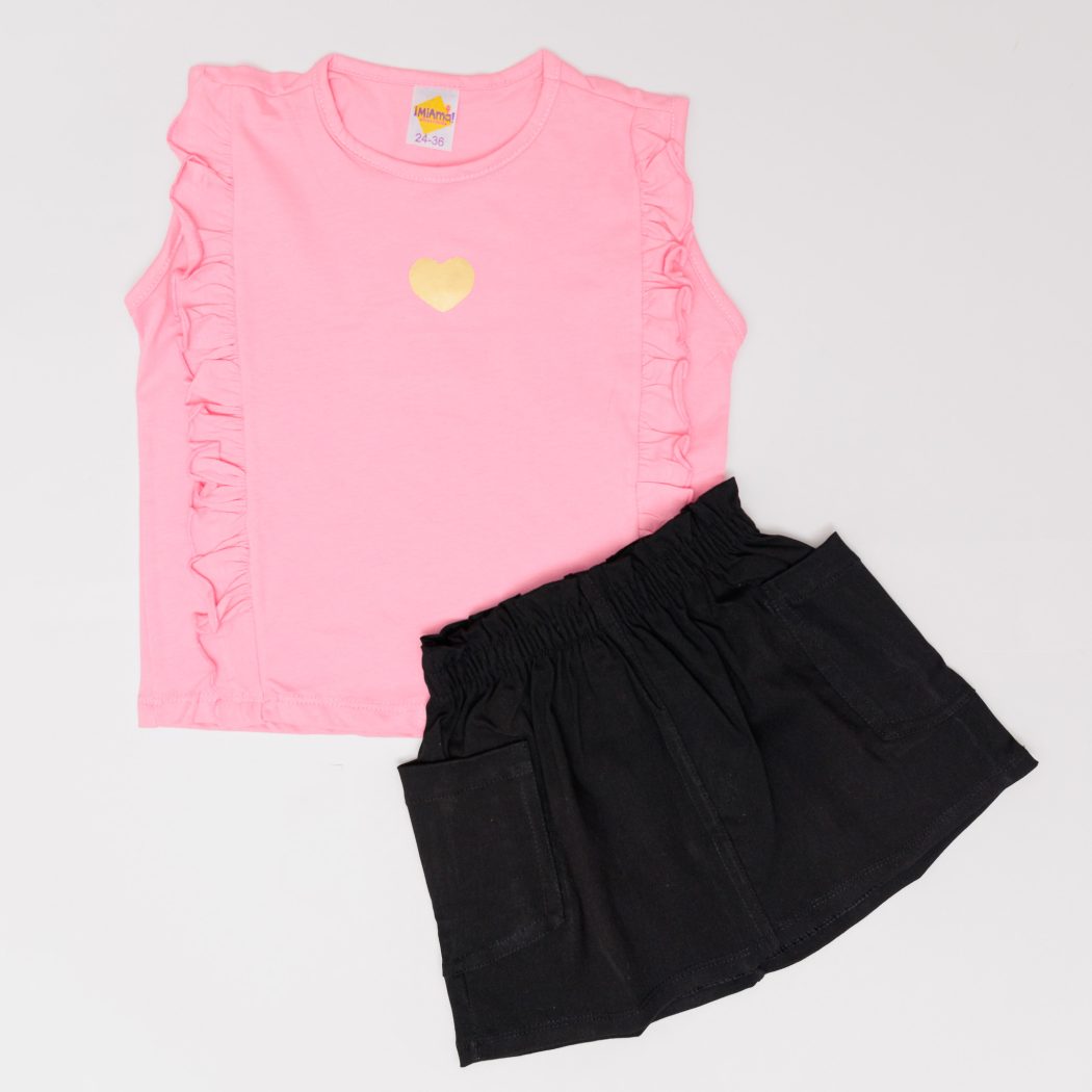 CONJUNTO BEBE NIÑA FALDA BENGALINA