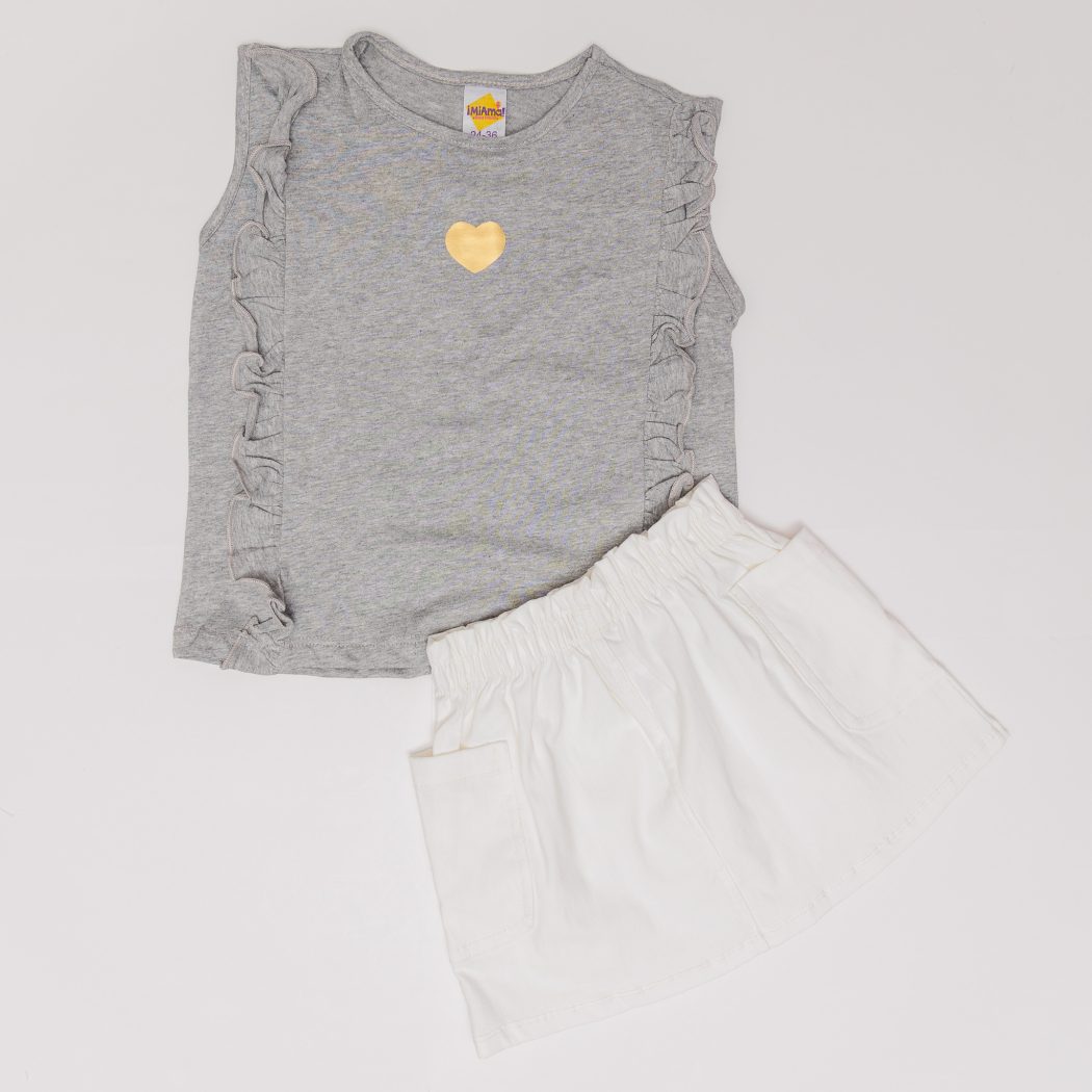 CONJUNTO BEBE NIÑA FALDA BENGALINA