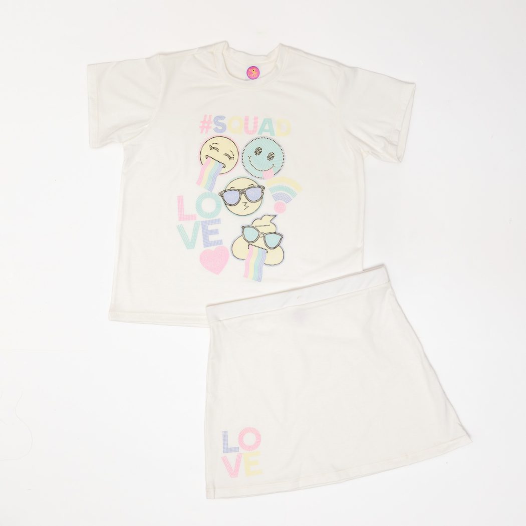 CONJUNTO NIÑA CON FALDA