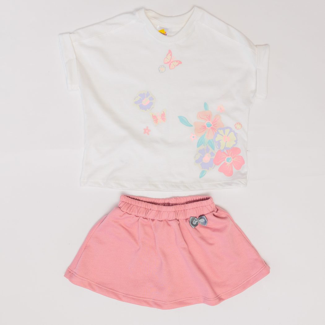 CONJUNTO BEBE CON FALDA BURDA