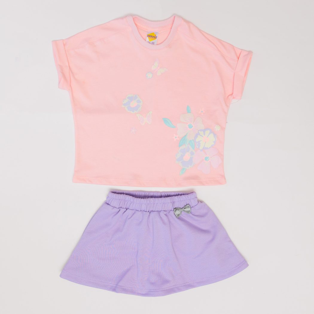 CONJUNTO BEBE CON FALDA BURDA